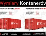 Porównanie wymiarów kontenerów morskich 20' DV i 40' DV. Zobacz, teu co to za różnice w ładowności i wymiarach.