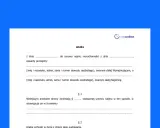 Aneks do umowy najmu nieruchomości. Dokument opisuje cesję umowy, wskazując strony i datę wejścia w życie zmian.