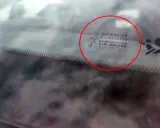 Oznaczenia na szybach samochodowych Renault Pilkington. Widoczne symbole i kody homologacji na przedniej szybie.