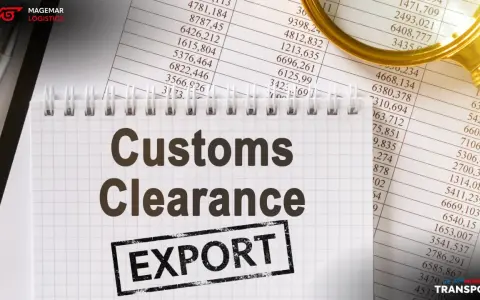 Dokumentacja celna z pieczęcią EXPORT. Magemar Logistics zapewnia sprawną odprawę, gdy potrzebna jest licencja eksportowa.