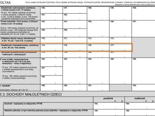 Wiersz 8 formularza PIT dotyczy działalności nierejestrowanej. Dowiedz się, jak założyć działalność nierejestrowaną i rozliczyć ją w zeznaniu podatkowym.