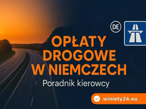Poradnik kierowcy: opłaty drogowe w Niemczech. Autostrada o zachodzie słońca.