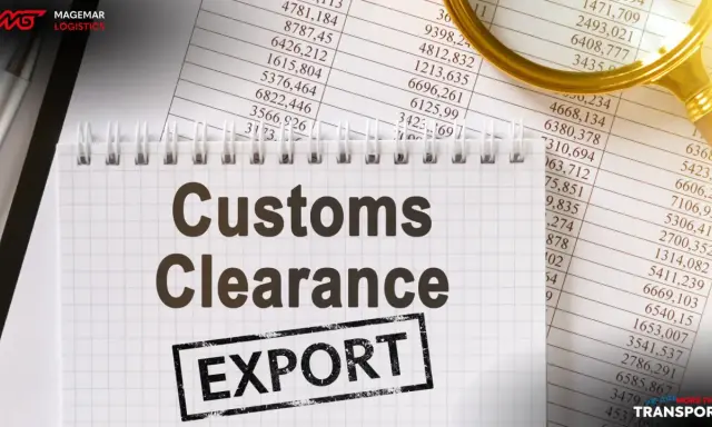 Dokumentacja celna z pieczęcią EXPORT. Magemar Logistics zapewnia sprawną odprawę, gdy potrzebna jest licencja eksportowa.